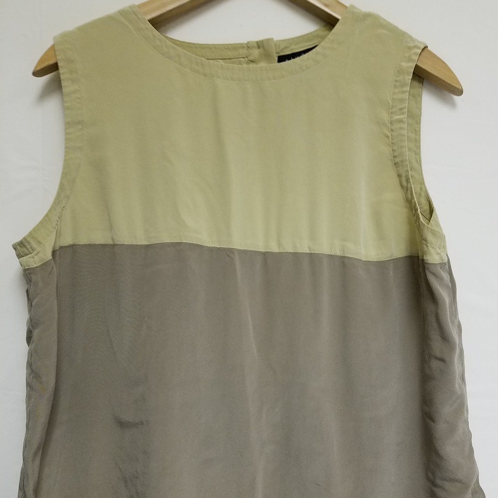 Studio G Two Tone Silk Sleeveless Ladies Shirt Tank Top